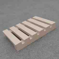 1/64 Scale US Wooden Pallet | Diorama Garage & Workshop Accessory | STL, Step, FBX (Digital Download)