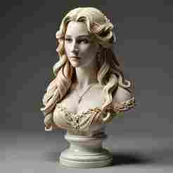 100mm Fantasy Princess Bust: 3D Printable Miniature