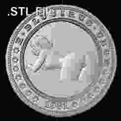 1981 Coin Nude .STL File for 3D Print or CNC File Only B6