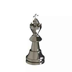2 Chess King Piece   3D Printable   STL   STP   Free Download