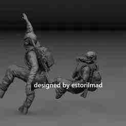 2 MODERN SPECIAL FORCES SOLDIER CLIMBING