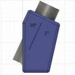 2" Template for connecting exhaust pipes at an angle of 25°