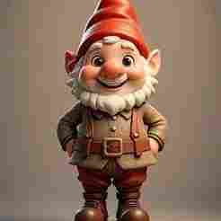2254 Fairy Tale Gnome - Color Full-Body Figurine on Base, magic, creature, fantasy, wood, faun, gorgon, warrior, wild, fox, monster, cat, dog, fair, witch, werewolf, horror, beast, gothic, troll