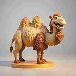 2305Laughing Camel  3D Printed Full Figure Statue