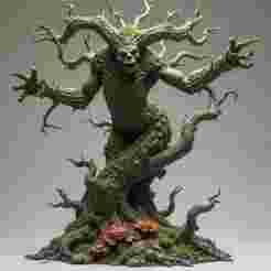 28-32mm Grotesque Treant: Optimized STL for FDM & Resin