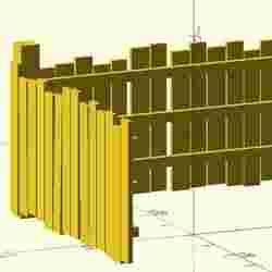 28mm 'Industrial' Wooden Fence and Gate