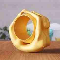 3D Bracelet with Woman Body Art STL File – 314
