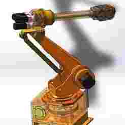 3D CAD Model 6-Axis Industrial Robot with Clear Internal Structure | High-Precision Automation Arm Design