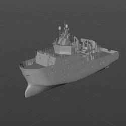 3D model material of the British "Grampian Discovery" emergency rescue ship