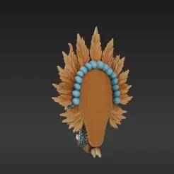 3D Printable Aztec Dragon Mask – Ornamental Wall Decoration