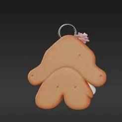 3D Printable Mini Bride Cookie Keychain – Simplified Design for Easy Printing