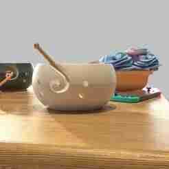 3D Printable Spiral Yarn Bowl for Crochet and Knitting