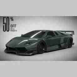 3D Printable Wide-Body Supercar