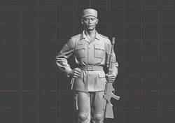 A sculpture model of a soldier a warrior