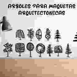 ABSTRACT TREES FOR MODEL MAKING SCALES OF TREE SILHOUETTES