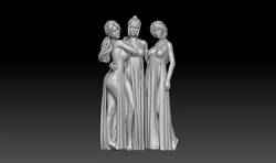 aphrodite girl 4 poses 3 girls