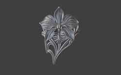 art nouveau floral orchid  ring v2 nature inspired