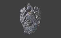 art nouveau floral peacock ring nature inspired v2