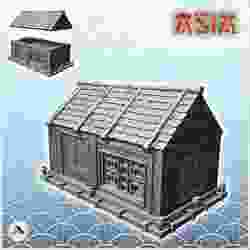 Asian stone building with large windows (21) - Medieval Asia Feudal Asian Traditionnal Ninja Oriental