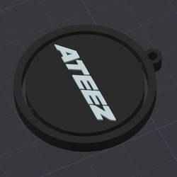 ATEEZ rotating key chain