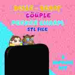 belle and beast couple Peeker Charm "beauty and the beast" (hippers) for smartphone