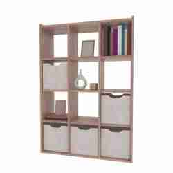 Bookcase with Drawers and Decorations
