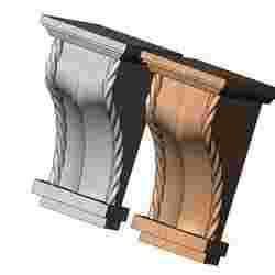 Braided faceted mission corbel bracket 3D print model