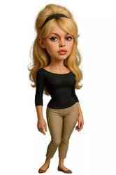 Brigite Bardot - Cartoon Doll Printable