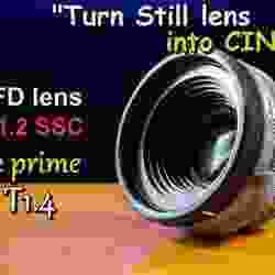 Canon FD lens 55mm f1.2 Rehousing (a homage to 'K35 cine prime' 55mm T1.4)