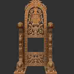 Carved church chair - Bishop stool wood carved
