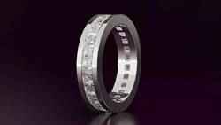 Channel Set Emerald Square Eternity Ring N02 295CT EU54