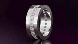 Channel Set Emerald Square Eternity Ring N03 295CT EU54