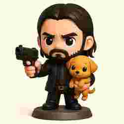 Chibi John Wick Baby Hitman STL Model
