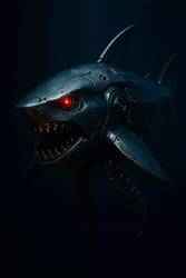 Cybernetic Shark - Futuristic Mecha Creature 3D Model