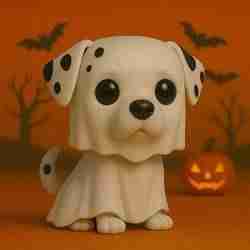 Dalmata Fantasma de Halloween POP STL