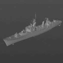 Digital model of the Dutch destroyer "Amsterdam"