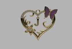 Dije Corazon con Mariposa