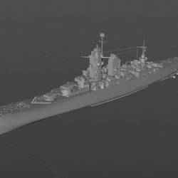 French cruiser Henry IV 3D model material