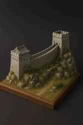 Great Wall of China 3D Diorama  Miniature Sculpture