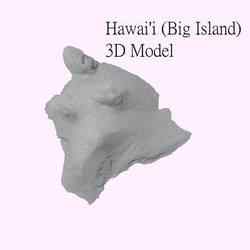 Hawai'i (Big Island) Topographic Model - 3D Printer and CNC STL File