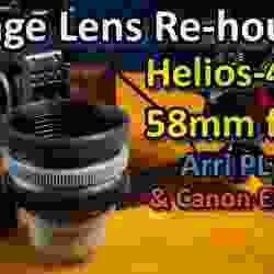Helios-44-2 55mm f2, Vintage Lens Re housing, MOD- Arri PL mount & Canon EF mount