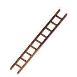Ladder with rounded rungs