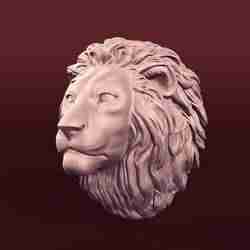 Lion Head Mounted Trophy -- Statue -- Sculpture