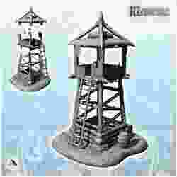 Log outpost with thatched roof (7) - DnD Wargaming Medieval War of the Rose Saga