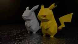 Low Poly Style Pikachu