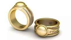 Luxury Dome Top Gold Ring 3D Printable Jewelry Model
