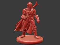 Mandalorian Warrior 3D Printable and Game Ready