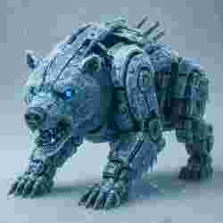 Mecha Ice Bear - Cybernetic Robotic Bear Creature 3D Model