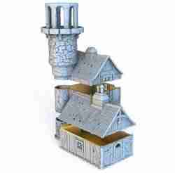 Medieval Architecture - two story house with Turret