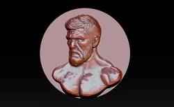 MMA and UFC portrait relief model